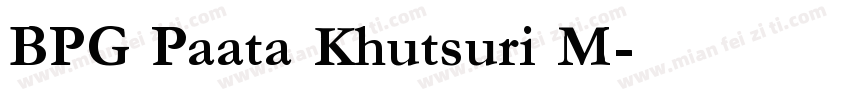 BPG Paata Khutsuri M字体转换